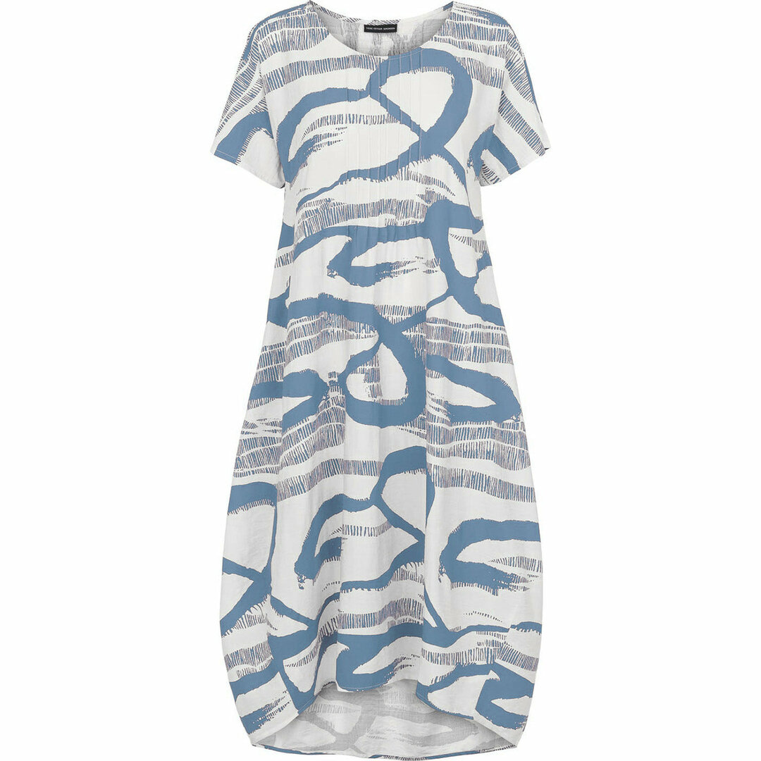 Trine Kryger Simonsen Kleid Alta Nagano 291 blau gedruckt
