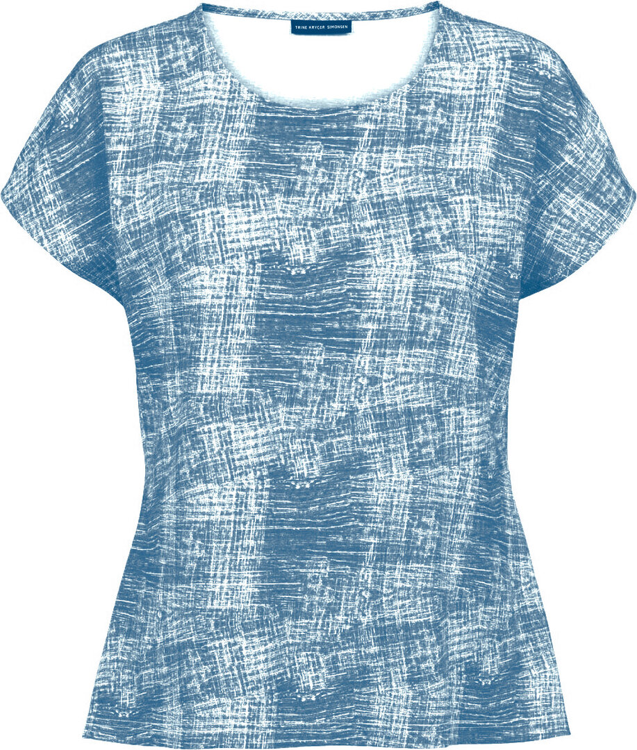 Trine Kryger Simonsen Top Idun blue/white