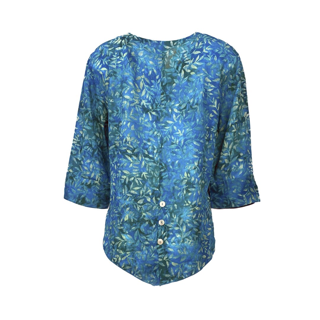 Unikat Artwear Kleidung Bluse 125 gr&uuml;n/blau