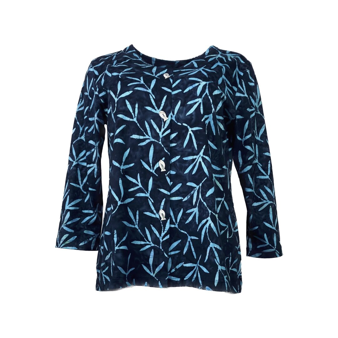 Unikat Artwear kleding blouse 006 blauw