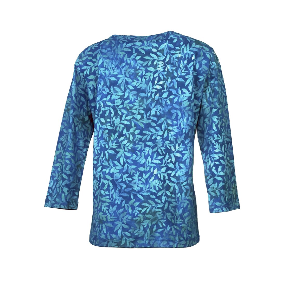 Unikat Artwear Kleidung Bluse 006 blau/gr&uuml;n