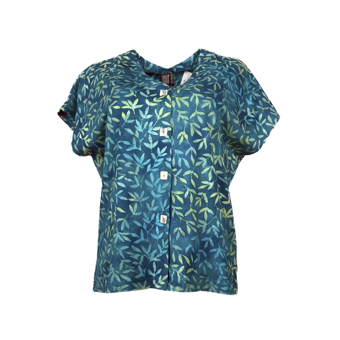 Unikat Artwear kleding blouse 010 petrol