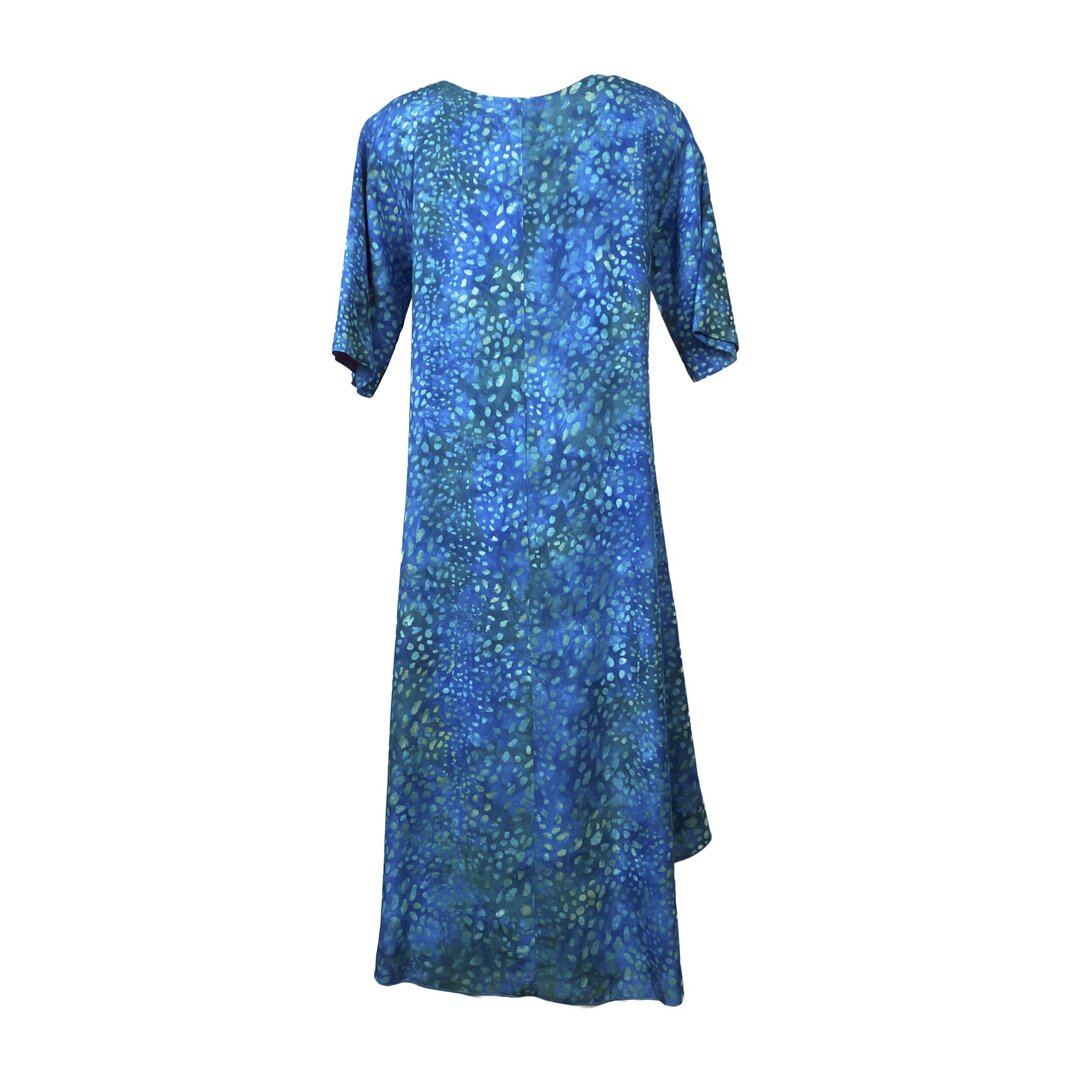 Unikat Artwear kleidung Kleid 05 blau/gr&uuml;n