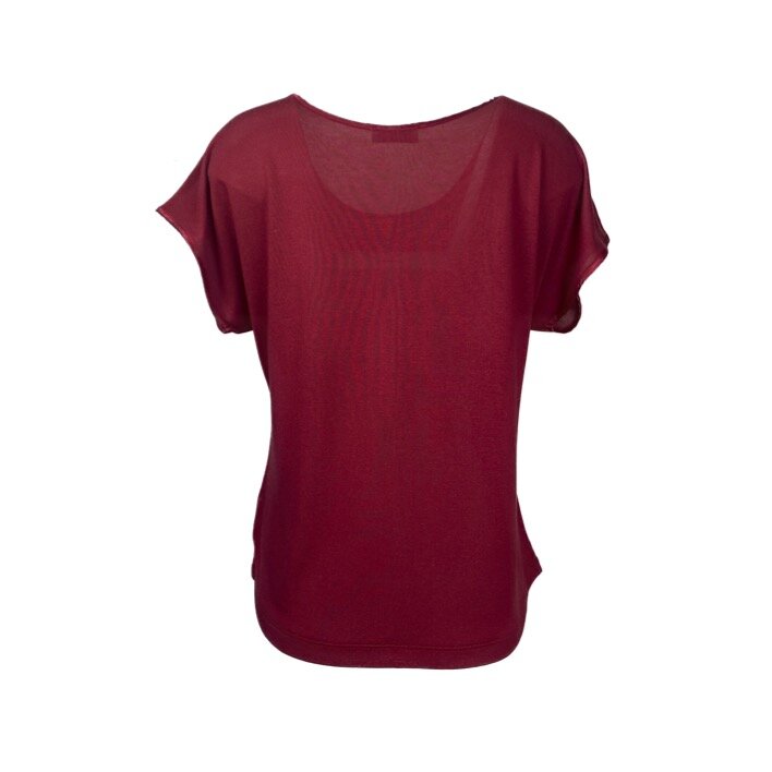Kokon Zwo kleding shirt Cinda zijde viscose red