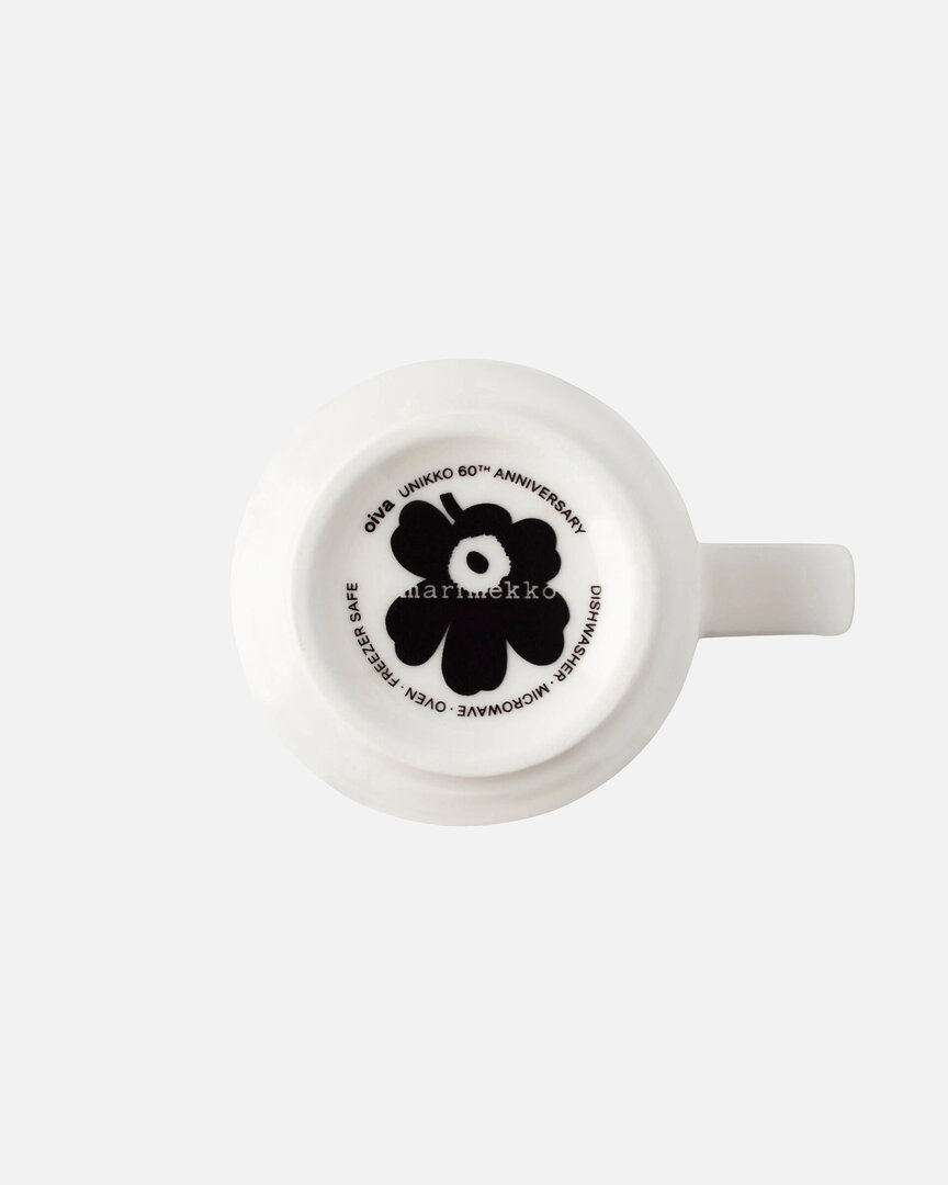 Marimekko servies Oiva / Unikko beker blauw 2,5 dl 073156-152