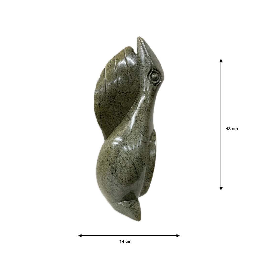 Stenen beeld, Excersising, Fruit serpentine 43 cm