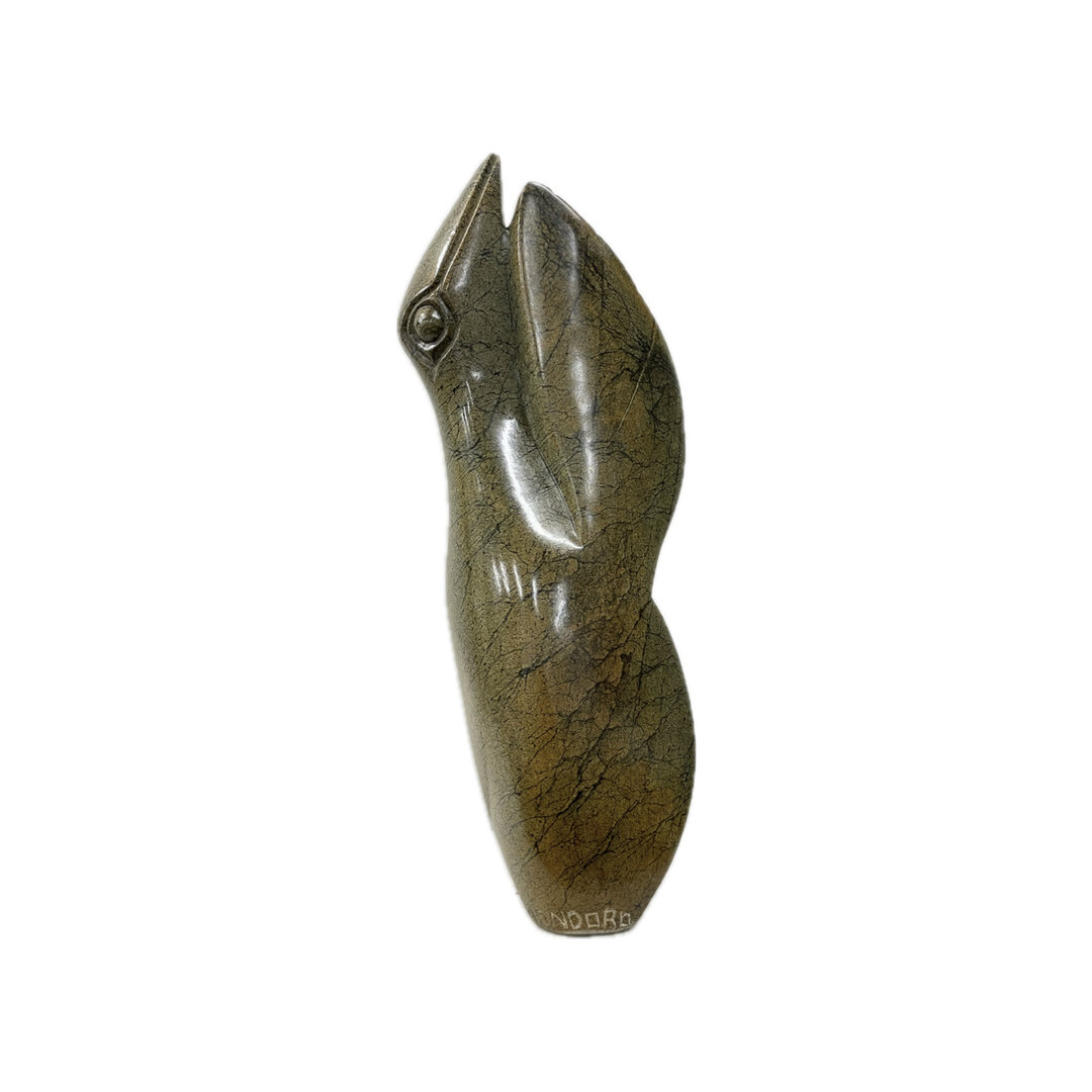 Stenen beeld, Excersising, Fruit serpentine 43 cm