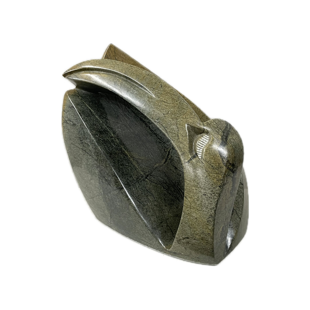 Stenen beeld, Lonely, Fruit serpentine 23 cm