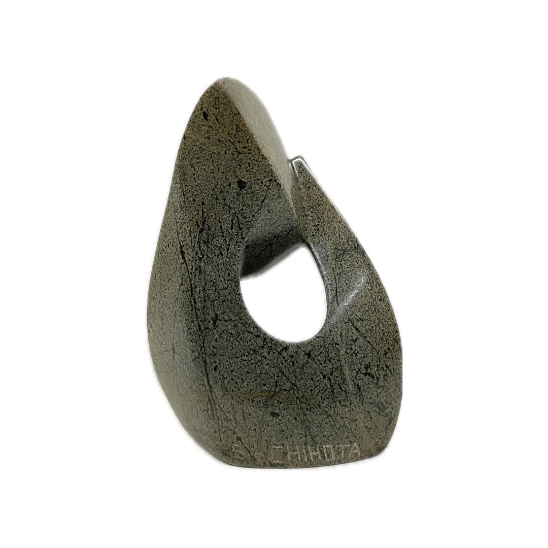 Stenen beeld, Feeling happy, Fruit serpentine 23 cm