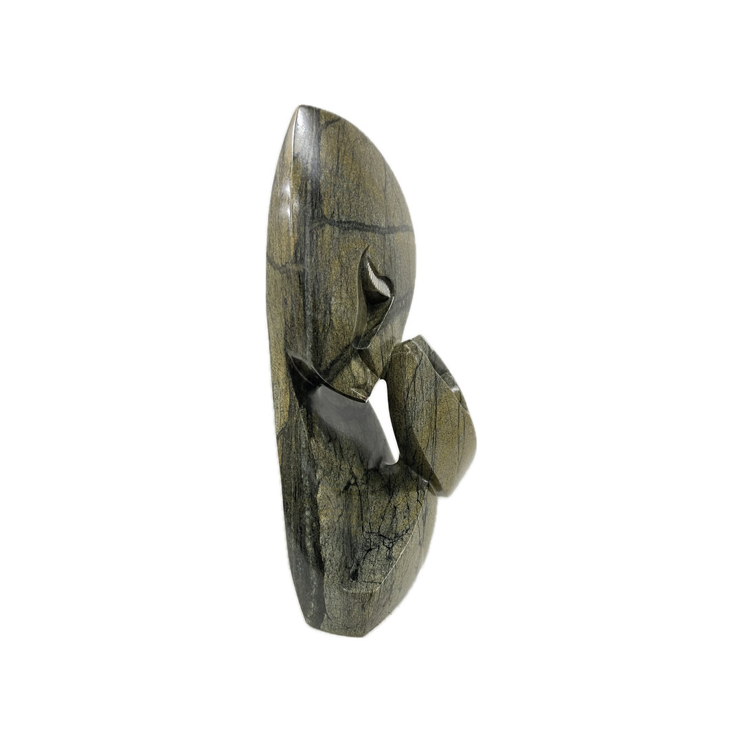 Stenen beeld, True lovers, Fruit serpentine 41 cm