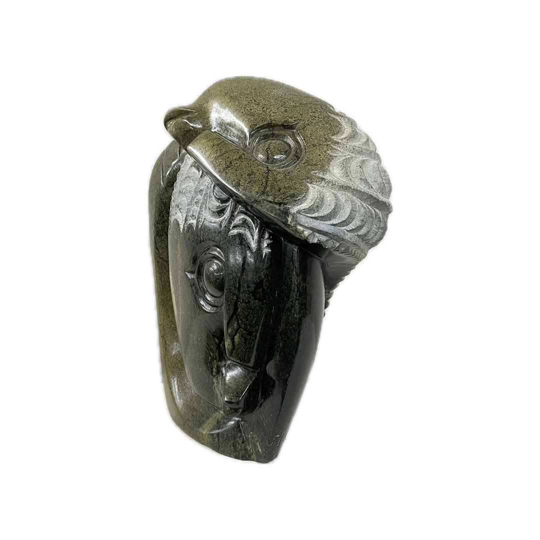 Stenen beeld, Mother care, Fruit serpentine 27 cm