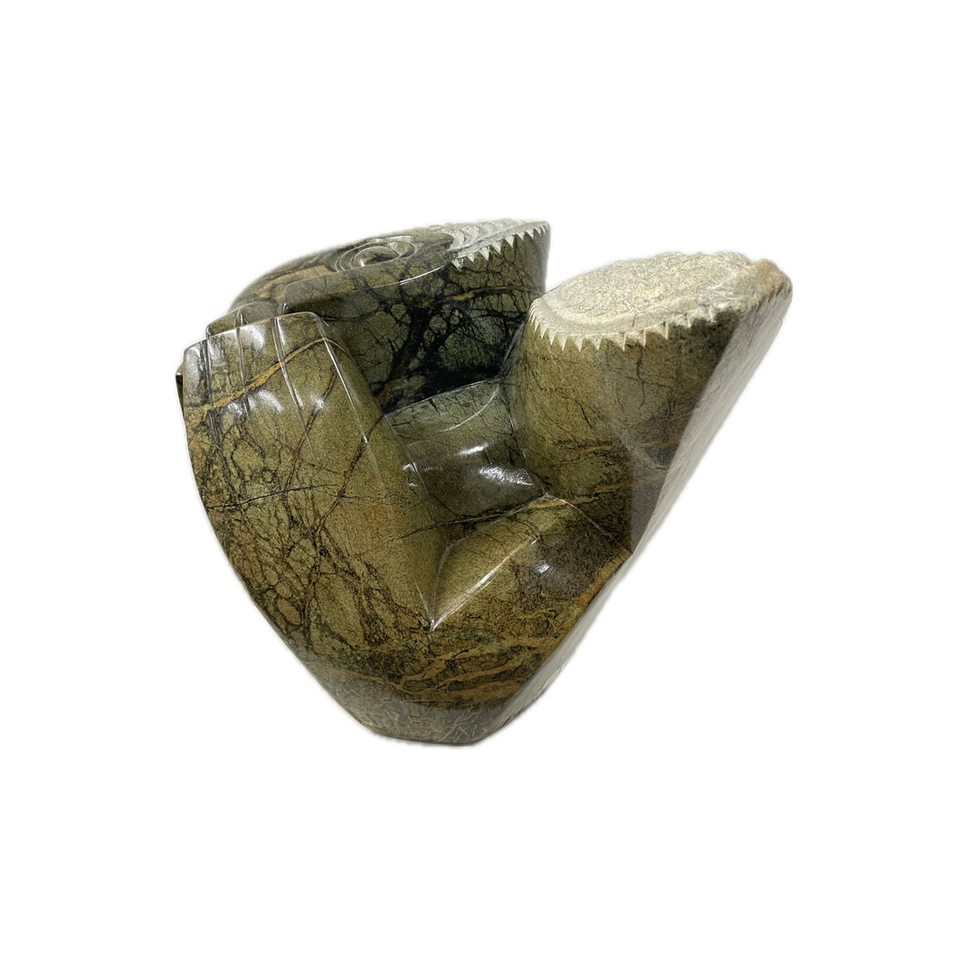 Stenen beeld, Good lovers, Fruit serpentine 26 cm