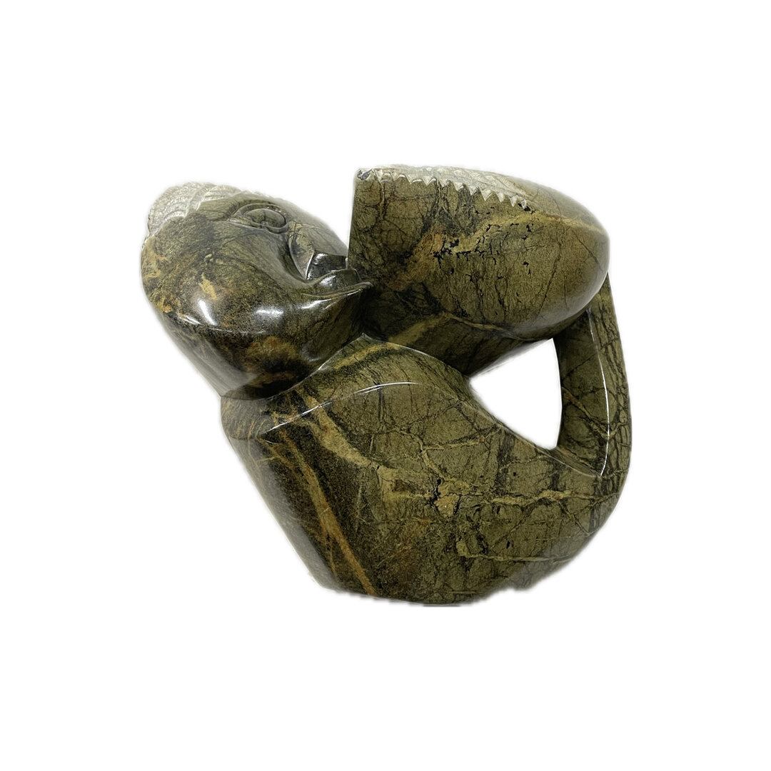 Stenen beeld, Good lovers, Fruit serpentine 26 cm