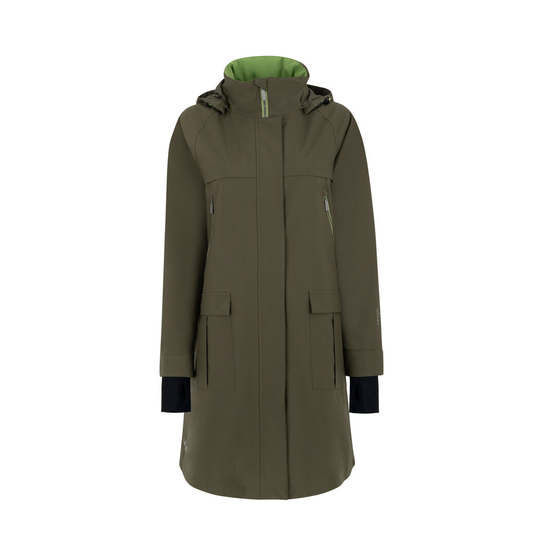 Regn winter coat Gloria Olive waterproof windproof and breathable De Blaker exclusief