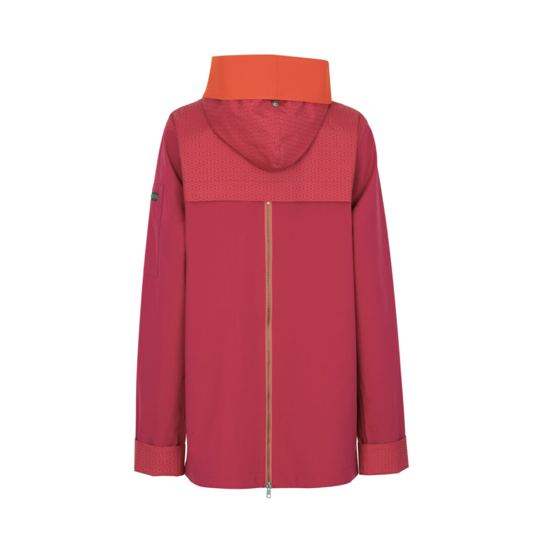 Regn door draag  jas Gena fuchsia, waterdicht, winddicht en waterdicht