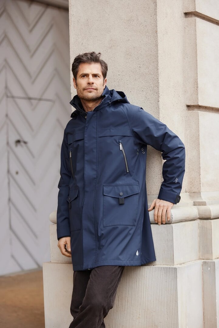 Regn Veste de travail pour hommes George navy impermeable coupe vent et respirante De Blaker exclusief