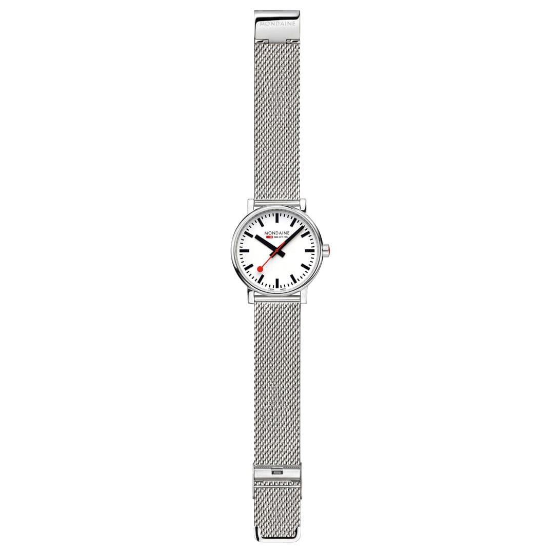 Mondaine Evo2 40 mm shiny milanese strap
