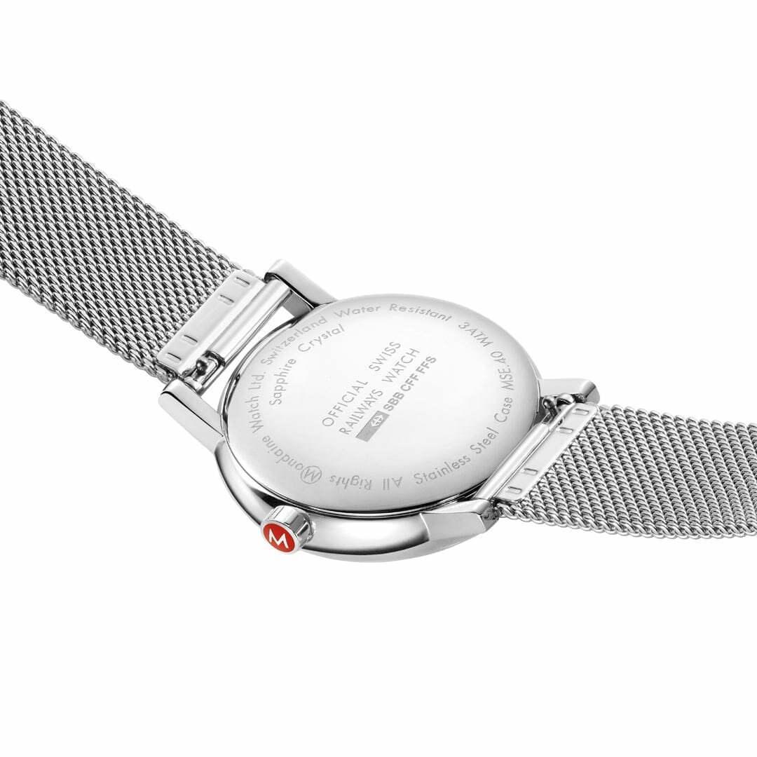 Mondaine Evo2 40 mm shiny milanese strap