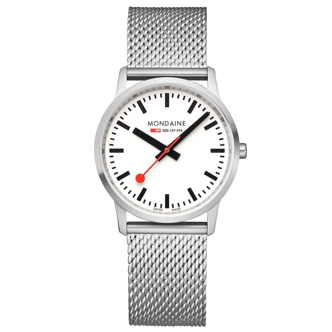 Mondaine Watch Simply Elegant 36 mm matt Milanese strap