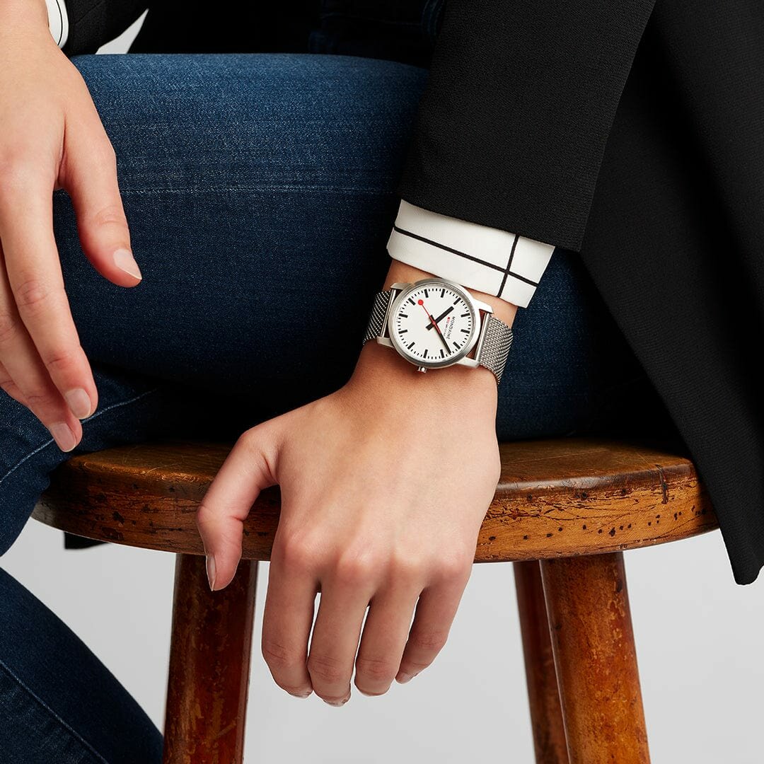 Mondaine milanese strap sales