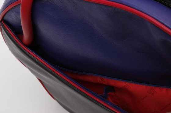 Russia XL schoudertas 13&quot; laptoptas zwart, paars, felrood
