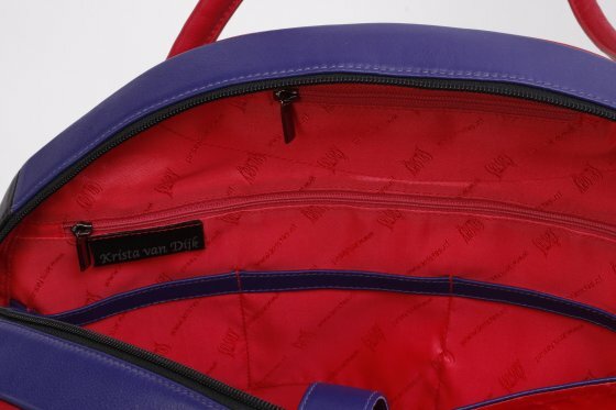 Russia XL schoudertas 13&quot; laptoptas zwart, paars, felrood
