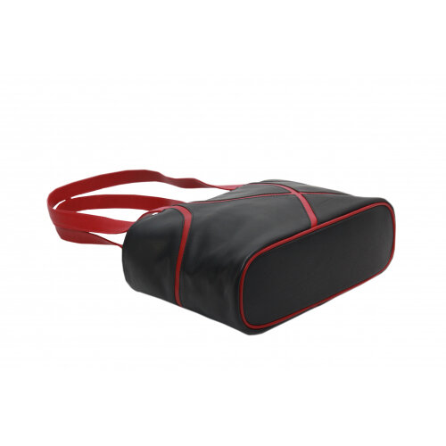 Krista&#039;s Lahti liggend schoudertas zwart, rood