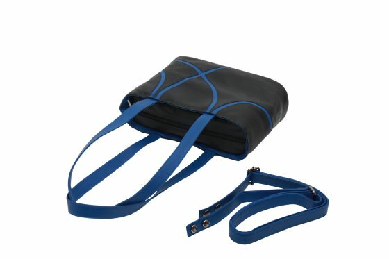 Krista&#039;s Lahti liggend schoudertas zwart, blauw