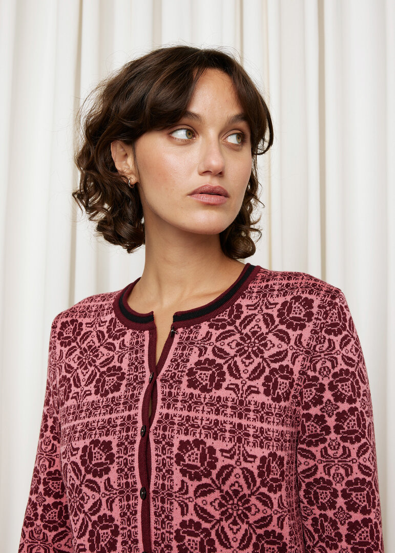 Oleana vest Oksana 812-R Bordeau rood