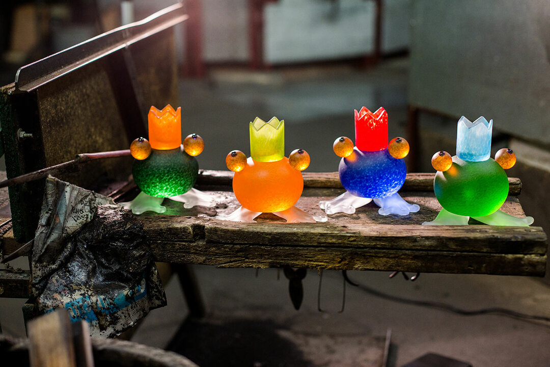 Glasstudio Borowski Kandelaar Frosch Green