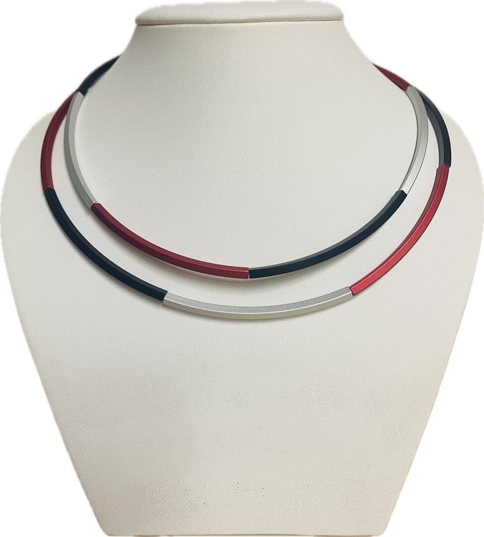Step by Step ketting 300145, 2 manieren draagbaar Zwart Rood Zilver