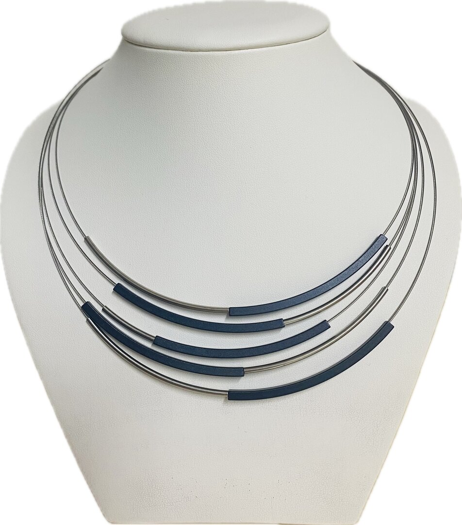 Step by Step ketting Zwart Zilver 600168
