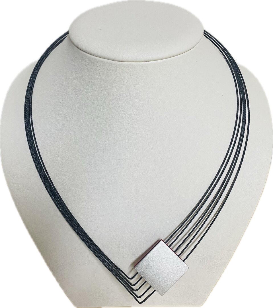 Step by Step ketting 600922, Rood en Zilver, 2 kanten draagbaa