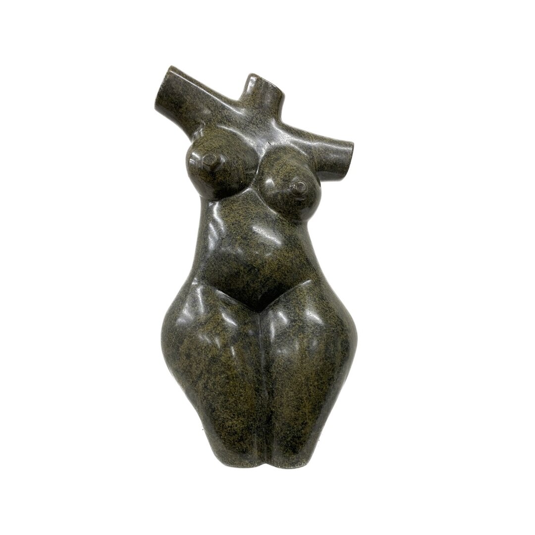 Stenen beeld torso 35 cm, groen KBI-6