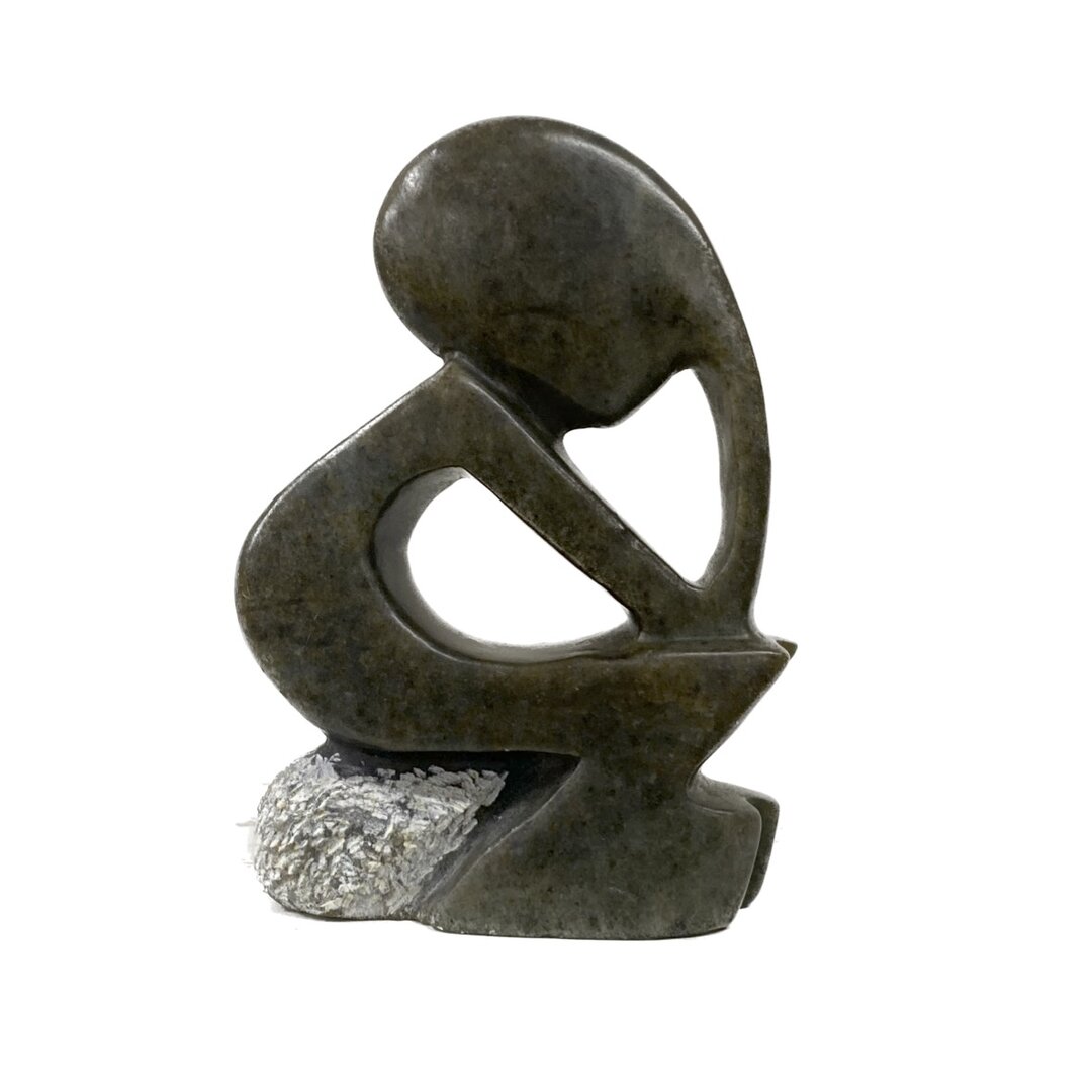Stenen beeld denker 7.5 cm bruin STA-2
