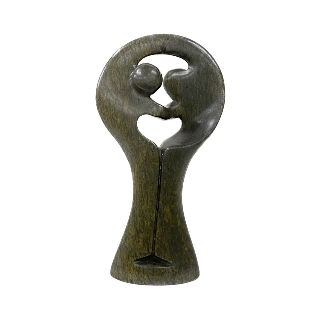 Stenen beeld liefdespaar groen 18 cm SLD1