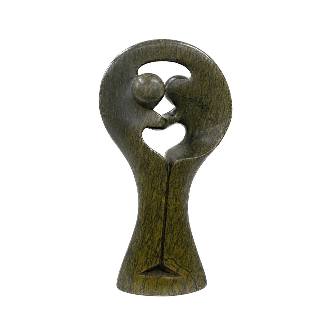 Stenen beeld liefdespaar groen 18 cm SLD1