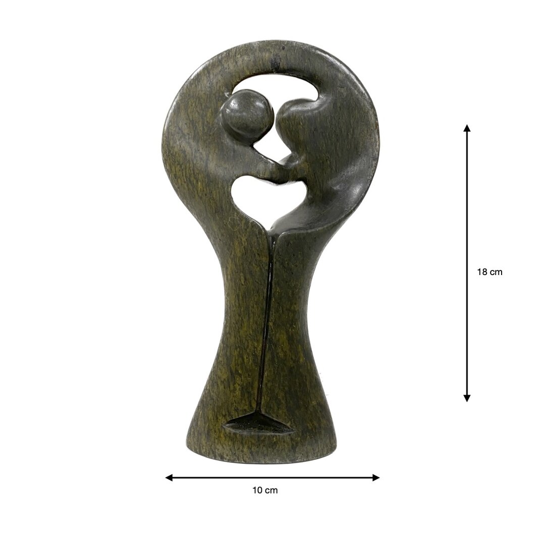 Stenen beeld liefdespaar groen 18 cm SLD1