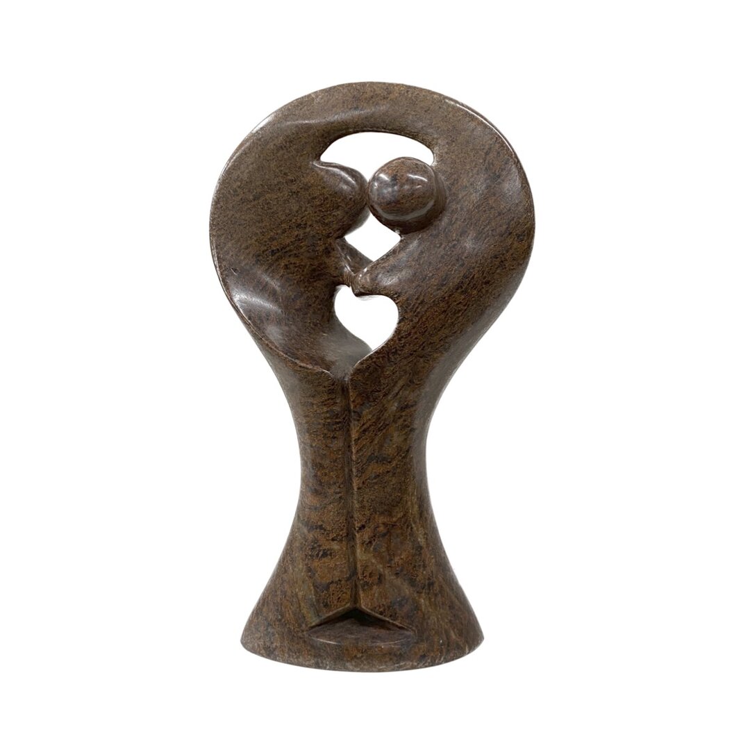 Beeld liefdespaar bruin 19 cm SLE1