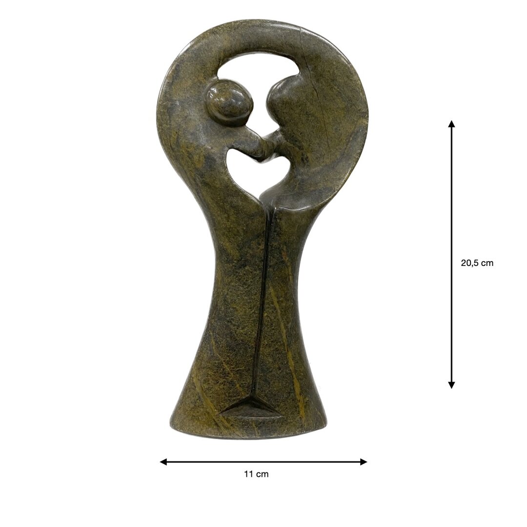 Beeld liefdespaar donker groen SLE2 20,5 cm