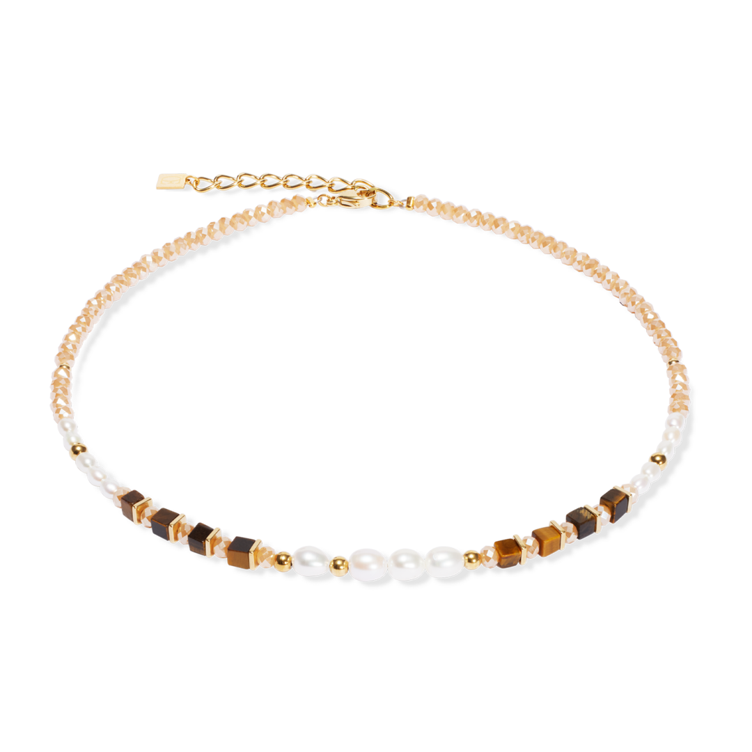 Coeur de Lion Ketting 1135/ /1110 brown-beige