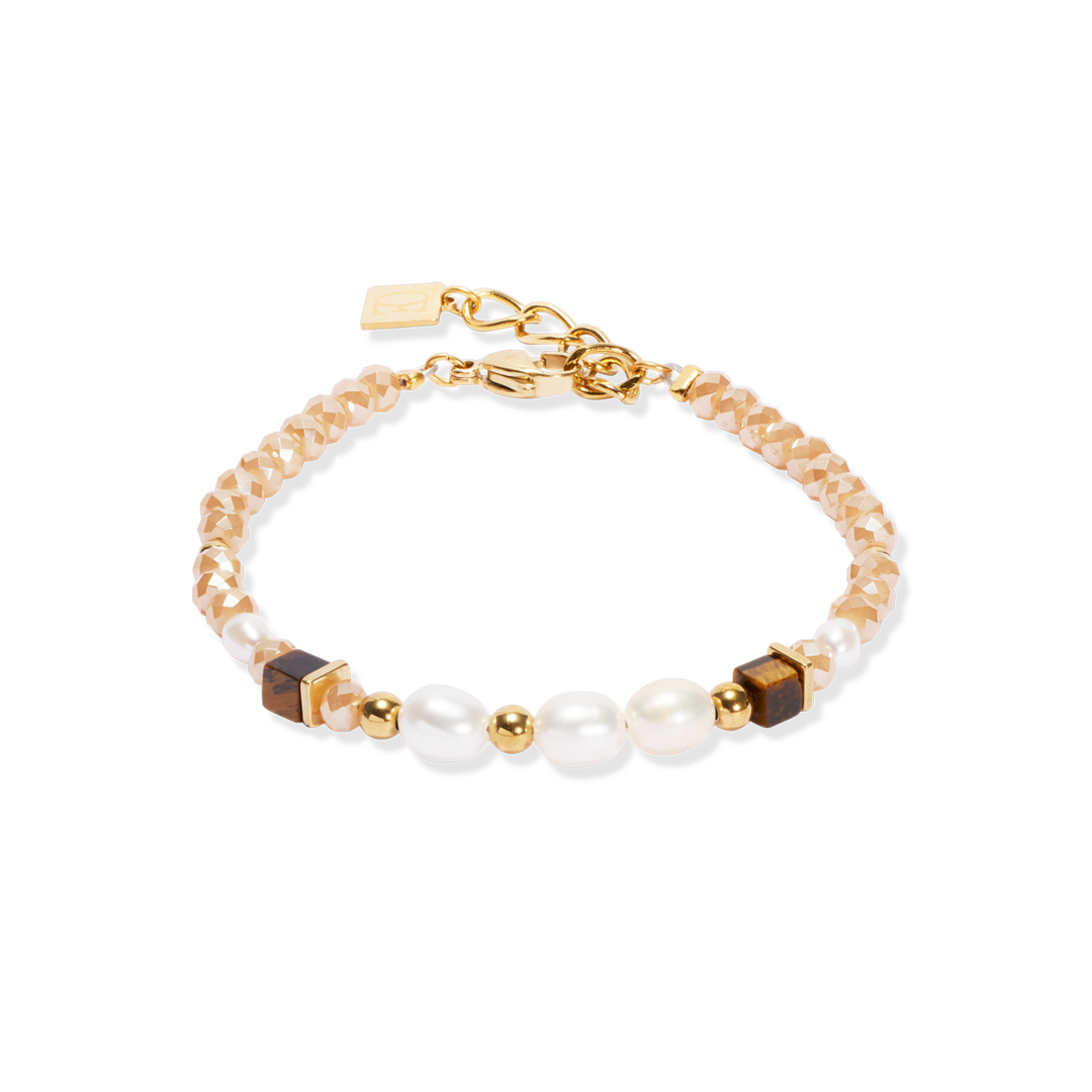 Coeur de Lion Armband 1135/ /1110 brown-beige