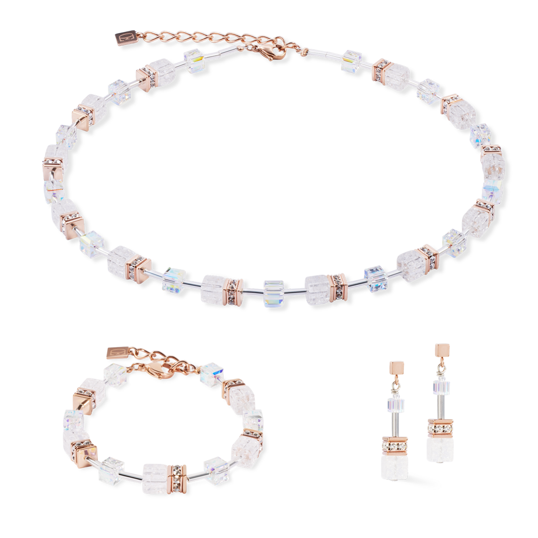 Coeur de Lion Necklace 3018/ /1425 rosegold white