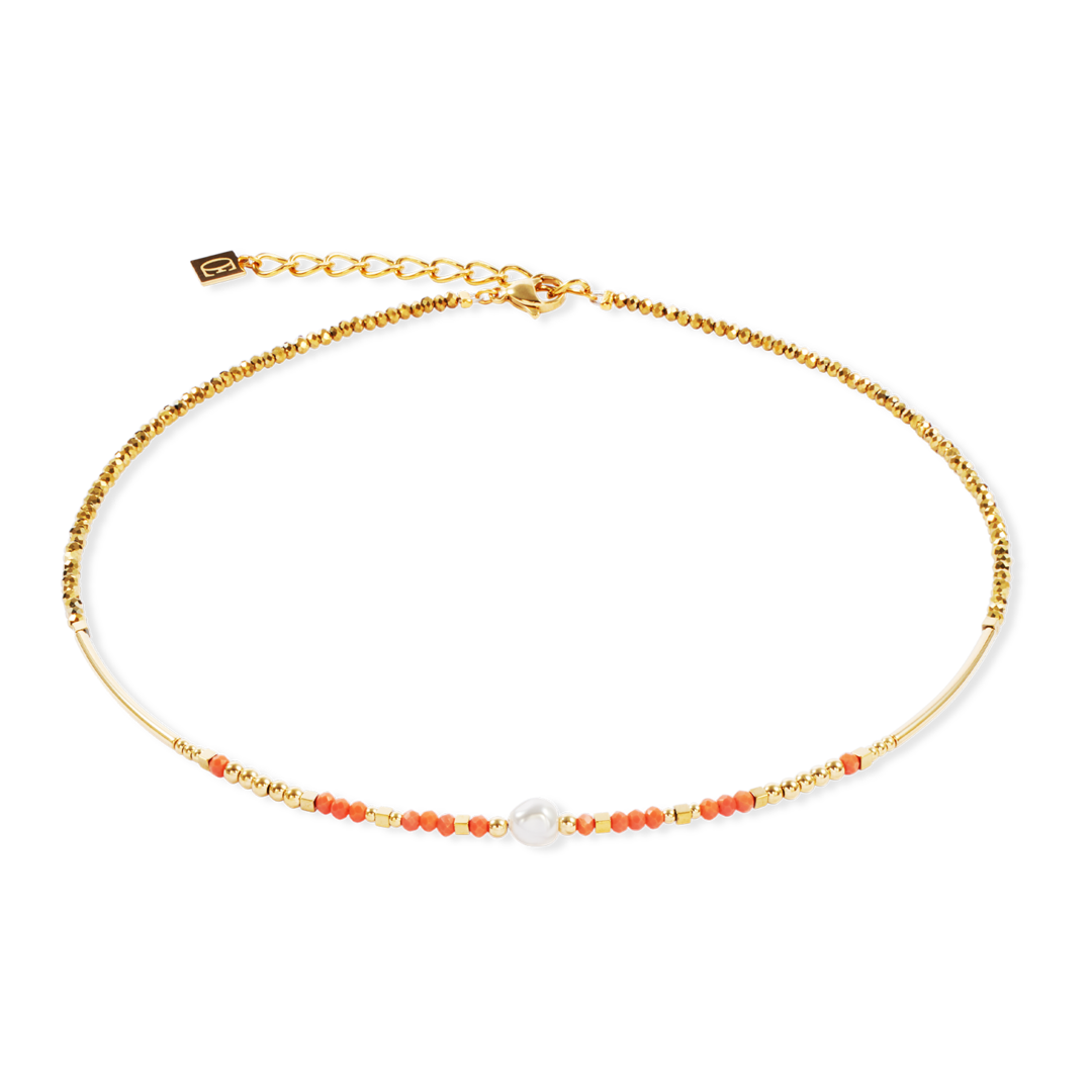 Coeur de Lion Ketting 4358/ /0323 gold coral