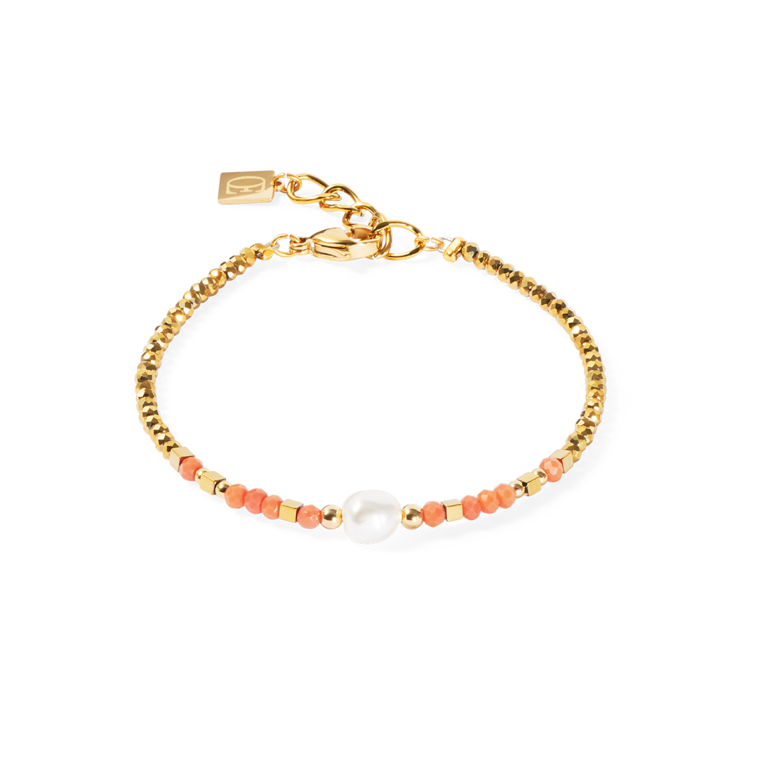 Coeur de Lion Armband 4358/ /0323 gold coral