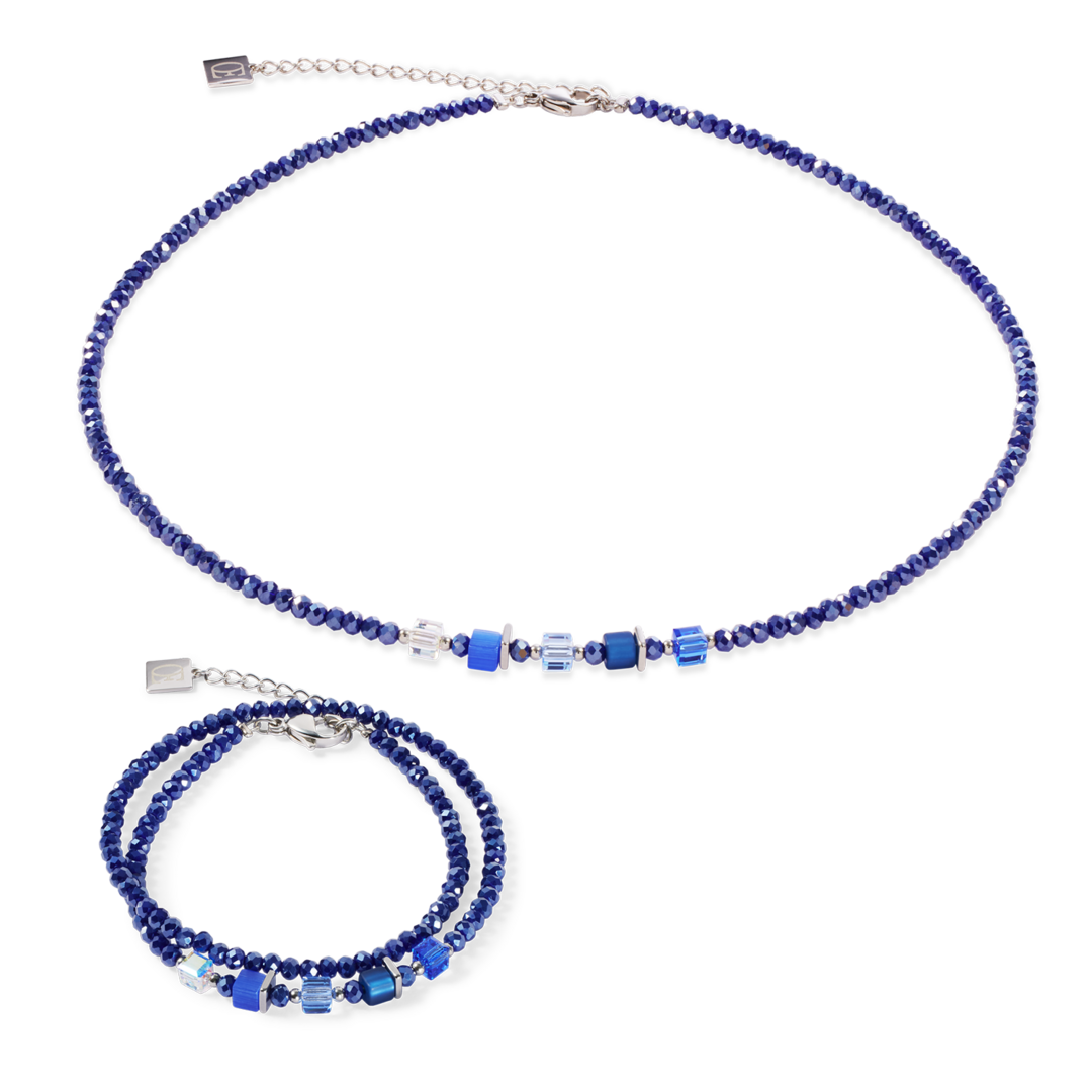 Coeur de Lion Collier 4464/ /0700 silver blue