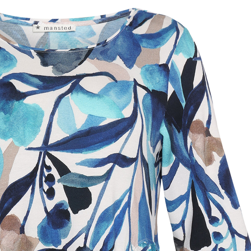 Mansted Kleidung Kleid Saida beige blau 01