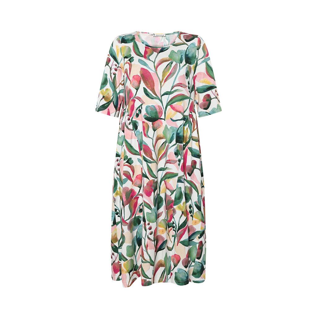 Mansted kleding Jurk Saida ecru groen 35
