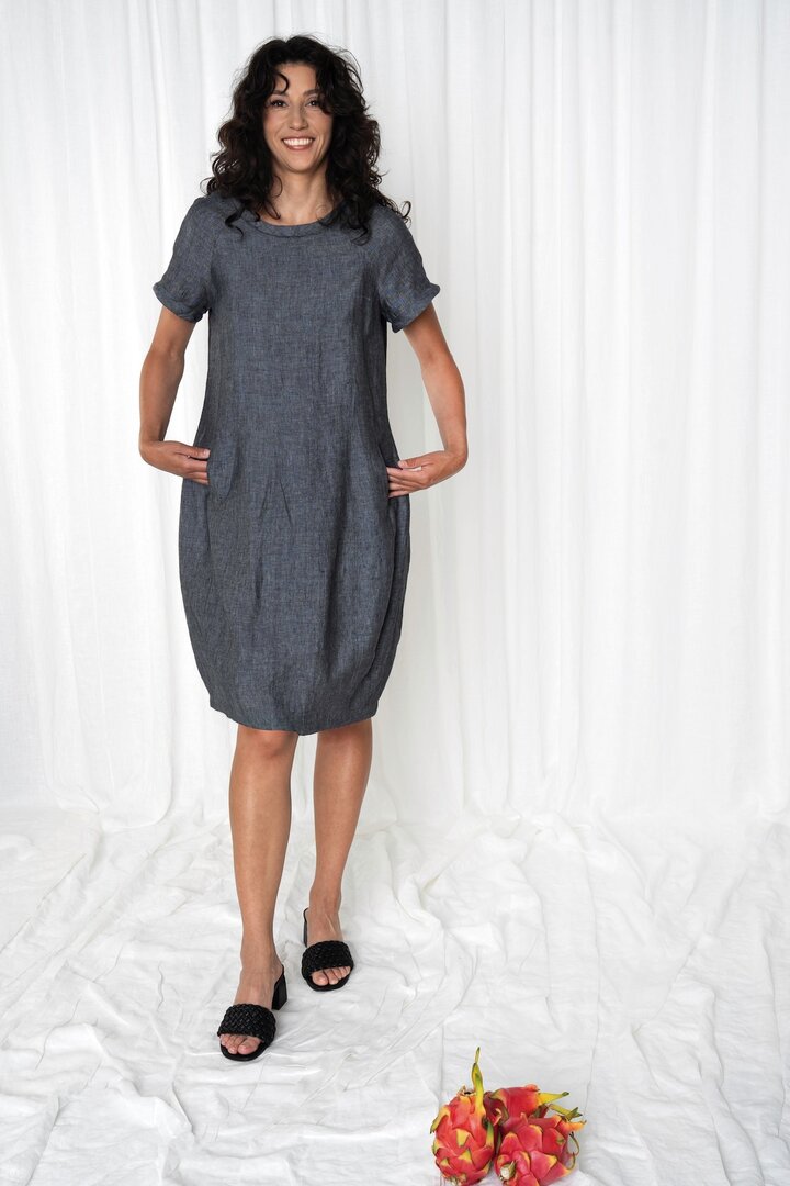 GR Nature kleding, jurk Buda-1 230 donker grijs