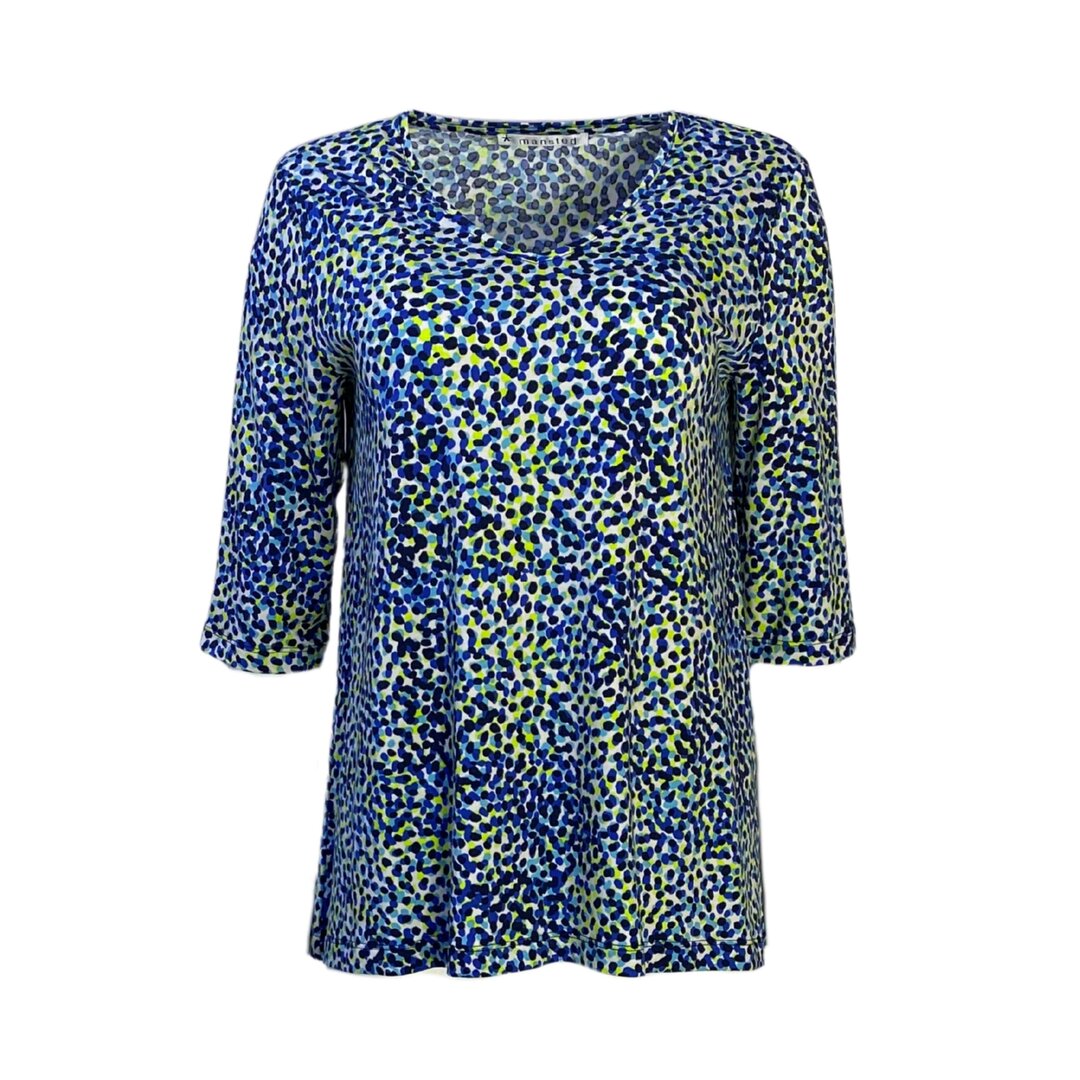 Mansted kleding shirt Eva blauw lime 53